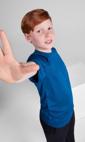 T-Shirt Técnica  Roly Bahrain Cores Kids